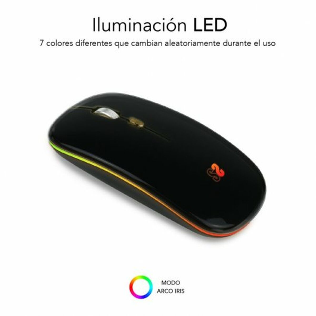 Optisk Mus Ergonomisk Subblim SUBMO-LDFLAT1 Svart 1600 dpi